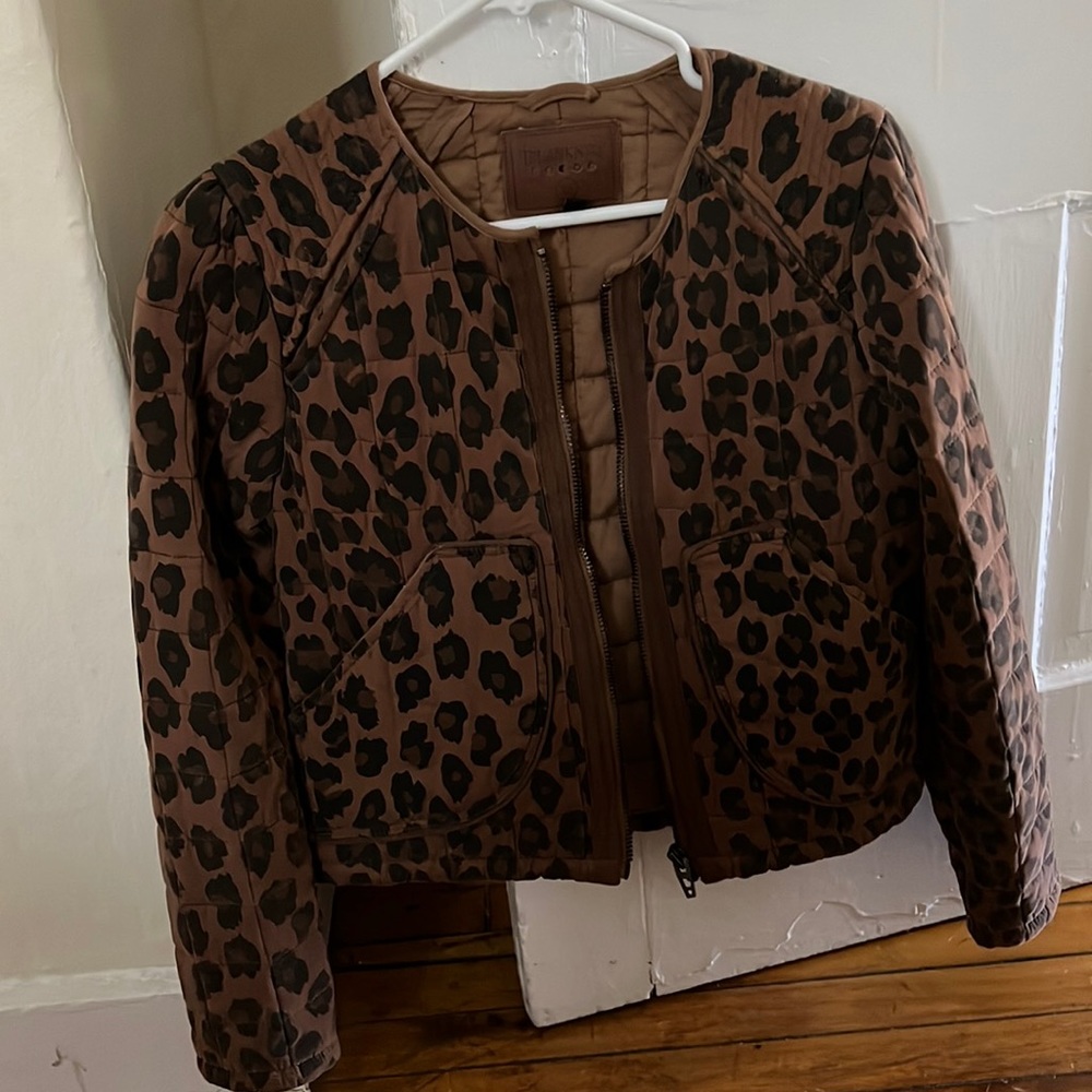 Cheetah print cropped jacket